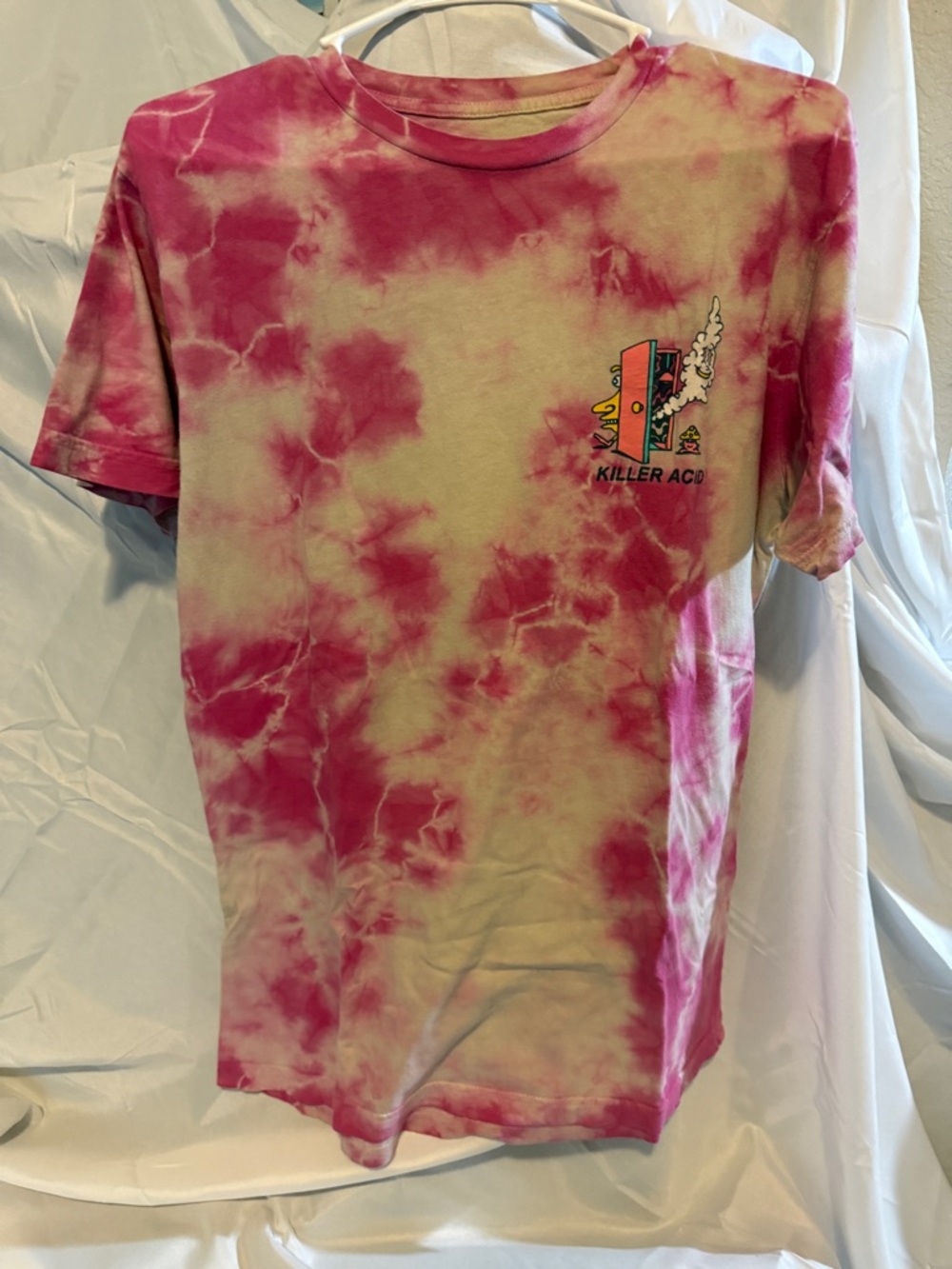 Killer Acid Men's Pink Tie-Dye Short Sleeve Tee